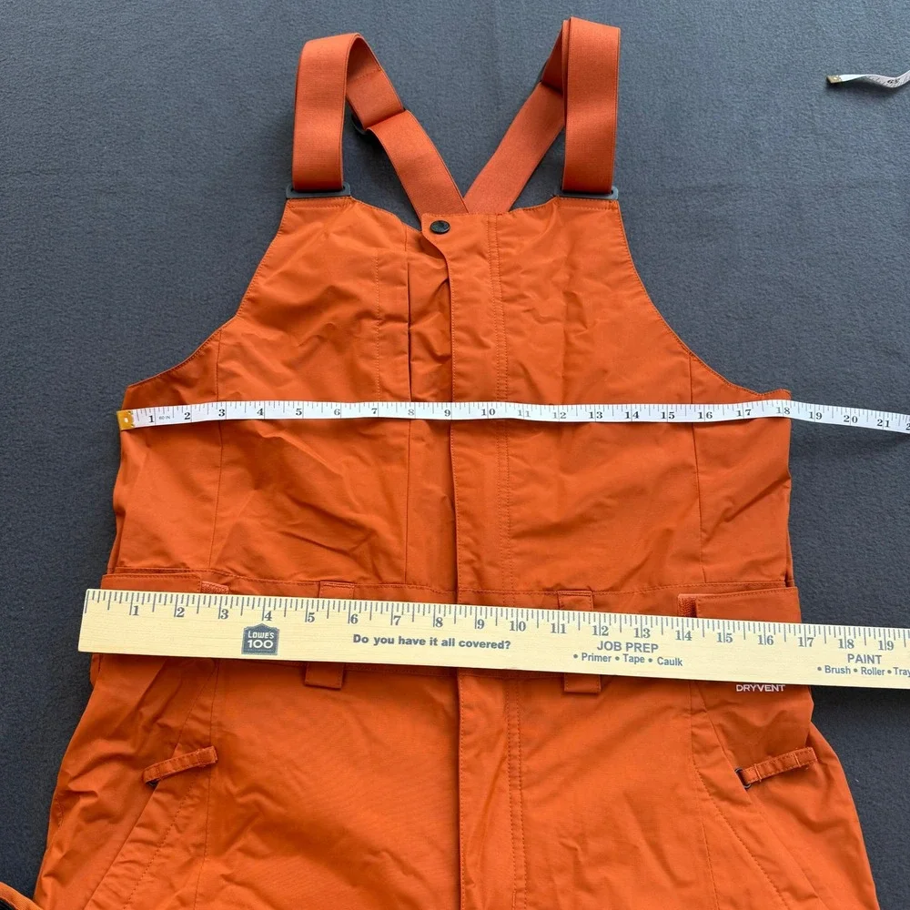 The North Face Mens Freedom Bib Orange DryVent Snow Pants Short Small